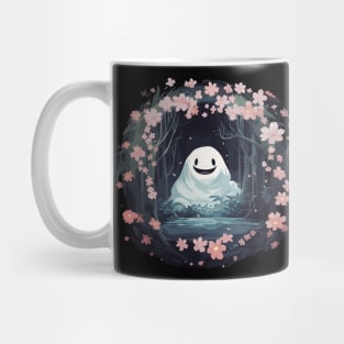 Forest Ghost Spooky Anime Halloween Cherry Blossom Flower Mug